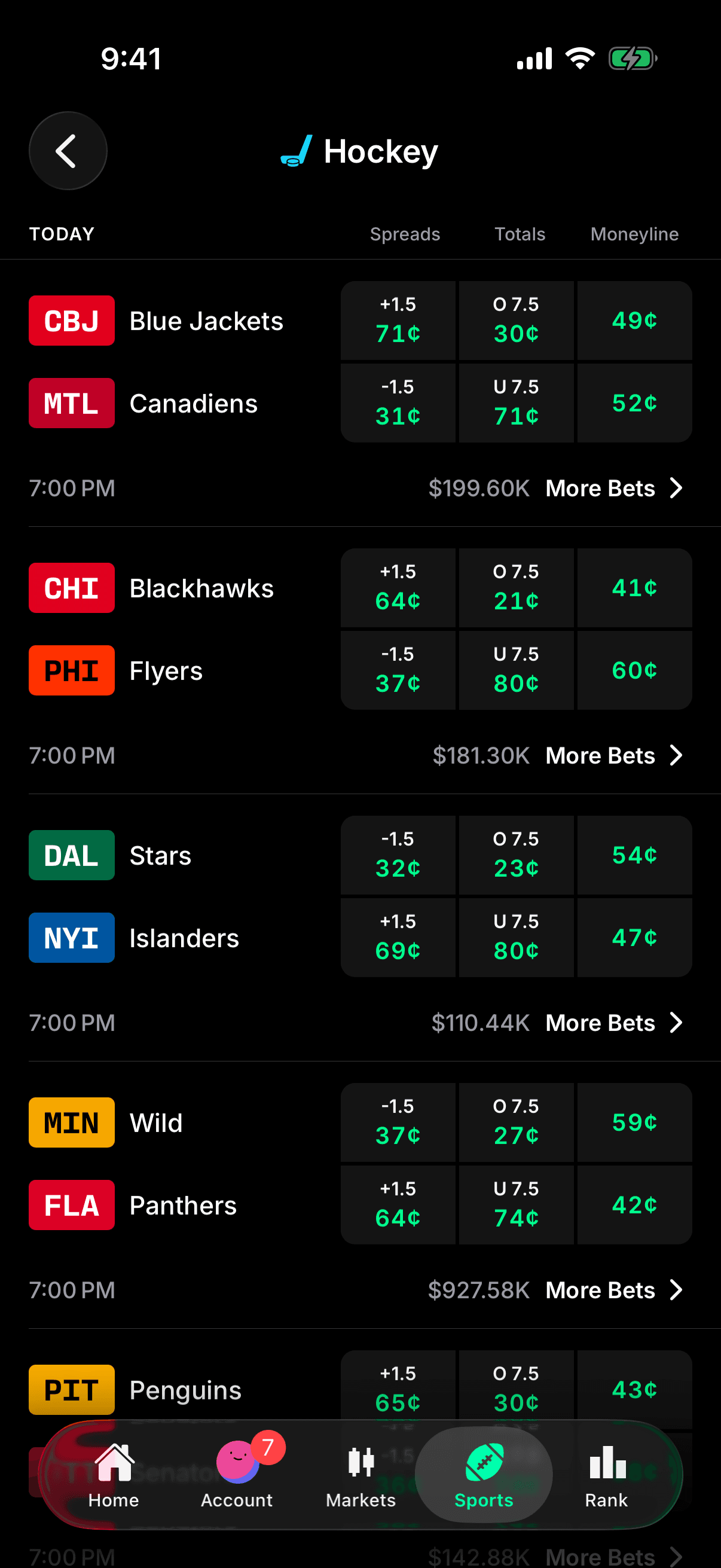 Familiar sportsbook UX